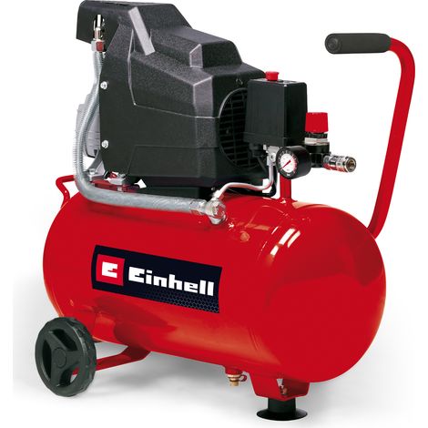 [Ancienne version] Einhell Compresseur TC-AC 190/24/8 (1500 W, Puissance d'aspiration 165 l/mn, Pression maximale 8 bar, Débit d'air 0, 4, 7 bar : 110 l/m, 75 l/m, 55 l/m, Capacité de la cuve: 24 L)