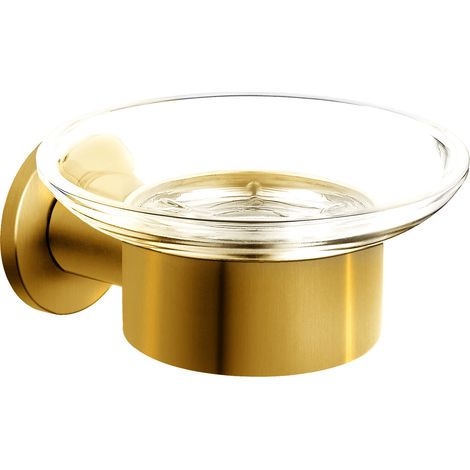 Seifenschale „Smile“, gebürstetes Gold (1/2)