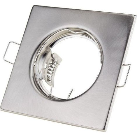 Support Spot GU10/MR16 LED Carré INOX - SILAMP