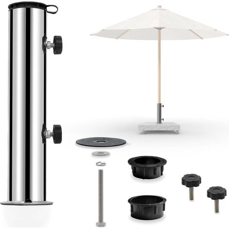 Tube de support en acier inoxydable pour parasol - Universel et robuste - 1 pièce (1/5)