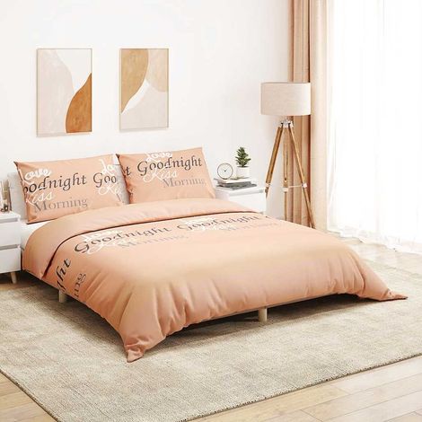 Parure de lit rose 155 x 220 cm en coton (1/5)
