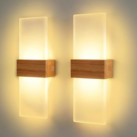 Applique Murale Intérieur 12W Blanc Chaud Lampe de Murales (1/5)
