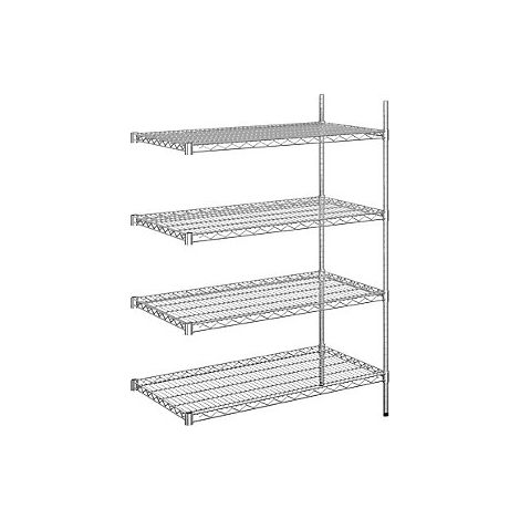 kaiserkraft  Scaffale grigliato in filo d'acciaio  cromato 