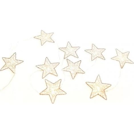 SET 9 STELLE 10 CM CON 20 LUCI LED