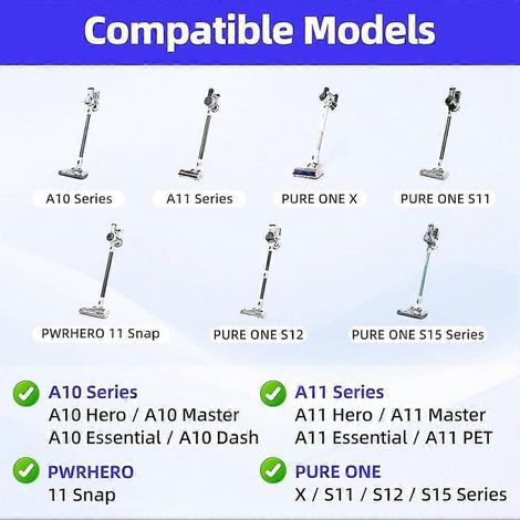 Filtre de rechange pour les modèles Tineco A10/A11 Hero Master Essential, PWRHERO 11 Snap et PURE ONE X/S10/S11/S12/S15 (1/5)