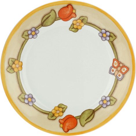 Assiette Country multi-usage avec bord floral (1/2)