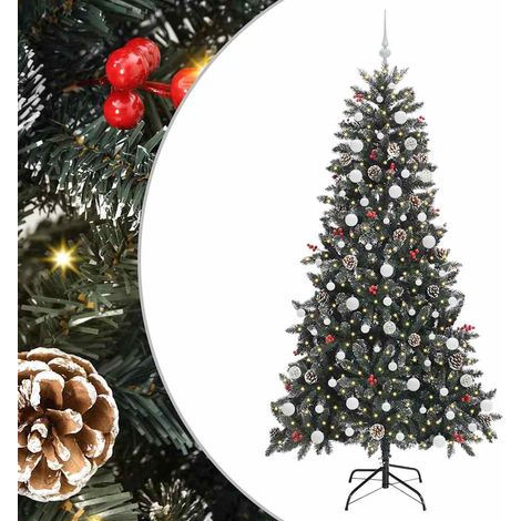 Sapin de Noël,Arbre de Noël artificiel avec 300 LED Vert 114 x 114 x 210 cm CFW63642 (1/5)