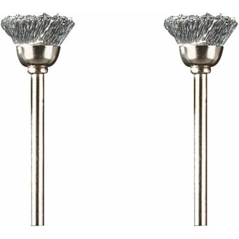 442 Lot de 2 Brosses boisseau en Acier Diamètre 15mm pour Nettoyer (1/5)