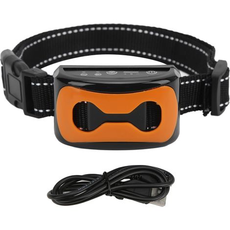Intelligentes Antibellhalsband für Hunde, wasserdicht und automatisch mit Bellerkennung, Orange (1/5)