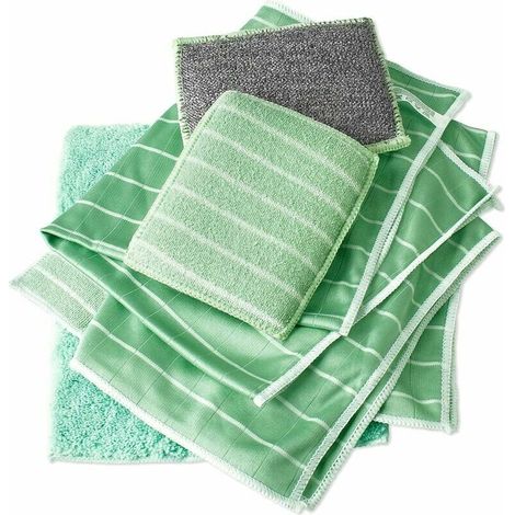 Lot de 6 Chiffon Bambou Microfibre pour Vitres Miroirs Carreaux Carrosserie Microfibre Bambou Vitre Ménage Salle de Bain (1/5)