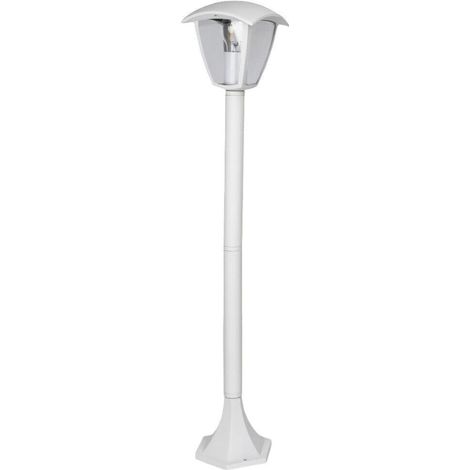 TrAdE Shop Traesio - Lampione Da Giardino 86 Cm Lanterna Da Terra Per Vialetti Con Attacco E27 Ip44 819pb-b860 - Bianco (1/5)