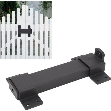 Cerrojo deslizante robusto – Cerrojo deslizante de fibra de carbono con argolla para candado para puertas, portones, cercas y patios – Modelo ajustable de 19 cm (1/5)