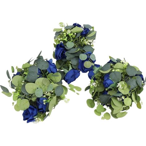 Pack of 3 Artificial Rose Garlands, 70.87 Inches (1/5)