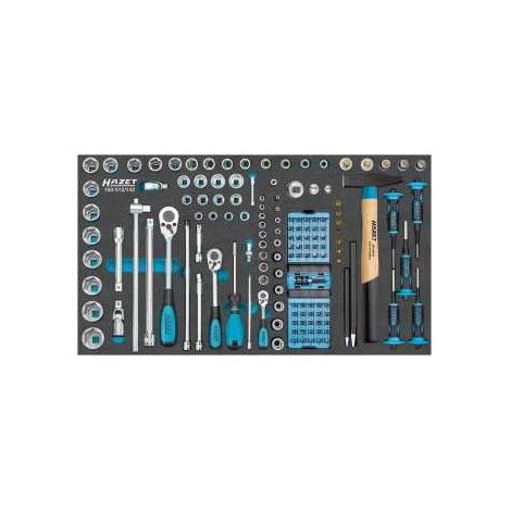 Hazet Werkzeug-Sortiment, Vierkant hohl 6,3 mm (1/4 Zoll), Vierkant hohl 10 mm (3/8 Zoll), Vierkant hohl 12,5 mm (1/2 Zoll), Anzahl Werkzeuge: 142 (1/2)