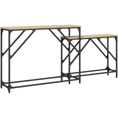 Tables console,Table d'appoint,Bout de canapé,Meuble d'entrée gigognes 2 pcs chêne sonoma bois d'ingénierie