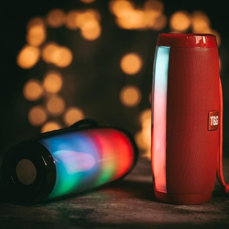 Enceinte Bluetooth 4.2 Lumineuse 10W Portable 360 ° Full Surround Sound, Double Connexion sans Fil, IPX7 étanche, portée sans Fil, H (1/4)