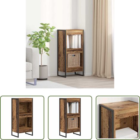 Holzwerkstoff - Bücherregal Altholz 80 x 30 x 155 cm Holzwerkstoff (1/5)