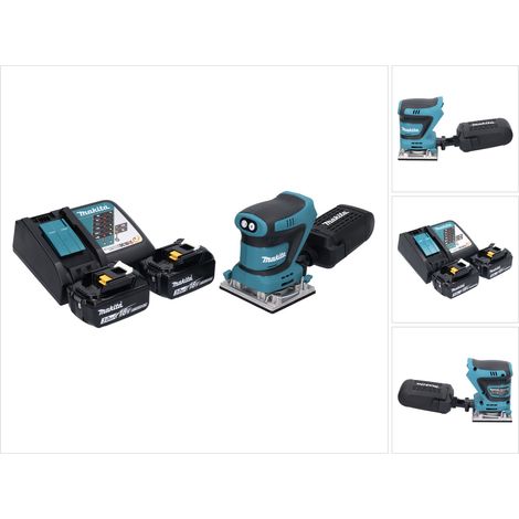 Ponceuse vibrante sans fil Makita DBO 482 RF 18 V 112 x 102 mm + 2 batteries 3,0 Ah + chargeur (1/5)