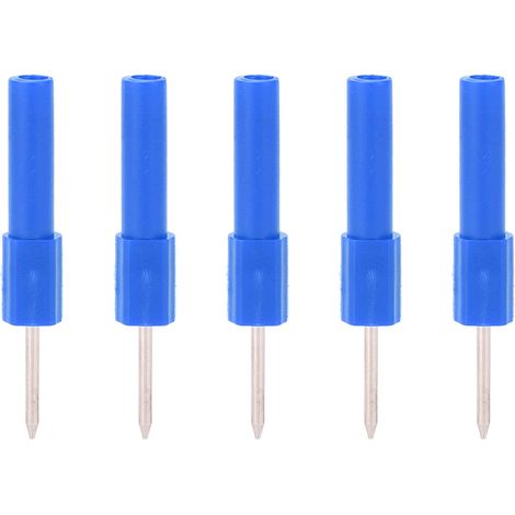 Lot de 5 sondes de rétro-injection isolées, aiguilles de diagnostic pour multimètre, prise banane 4 mm, bleu (1/5)
