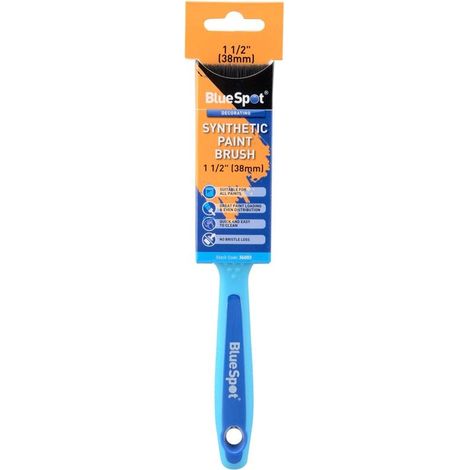Blue Spot Tools 1 1/2" (38mm) Synthetic Paint Brush with Soft Grip Handle (1/3)