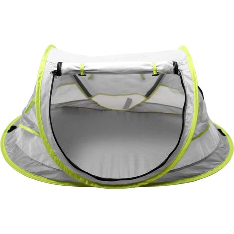 Lit Bébé Tente de Plage Pliante Enfant Lit De Voyage Piscine Pop up Anti-UV Portable Moustiquaire pour 0-2 Ans (1/5)