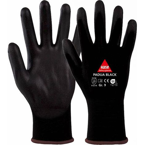 Hase Montagehandschuhe Feinstrick "Padua Black" 10