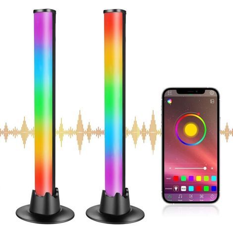 Ineasicer Smart LED Lampe, RGB Smart Lampe Bureau avec Effets D'éclairage Multiples, Gaming deco Lampe avec 10 Modes de Scène et Modes de Musique, Lumière D'ambiance pour TV, PC, Décoration de Chambre (1/4)