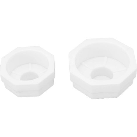 2 Pièces Bouchon Vide pour Bocaux, Scellant Universel en Silicone pour Pots et Bouteilles à Large Ouverture, Blanc (1/5)