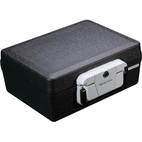 Genie Hand  Cassaforte Portatile a Valigetta Cassetta di Sicurezza Ignifuga LFS30 e Impermeabile IPX6 Apertura con Chiave e Serratura B-Class