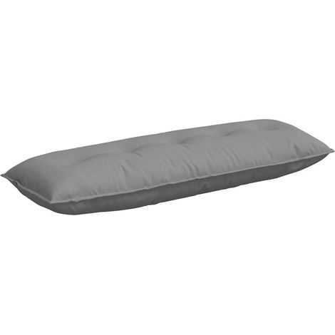 vidaXL Back Pillow Light Grey 140 x 19 x 50 cm Fabric
