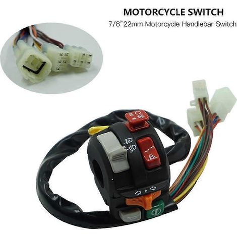 710004040 Interrupteur de guidon de moto 7/8 po 22 mm pour 400-1000 2012-2017 Interrupteur multifonction( ) (1/5)