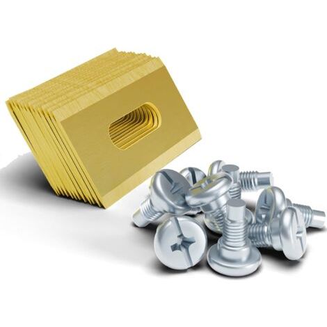 30 pièces lame tondeuse, lame Robot tondeuse à gazon avec vis, Rechange en titane,Lame tondeuse (30) (1/3)