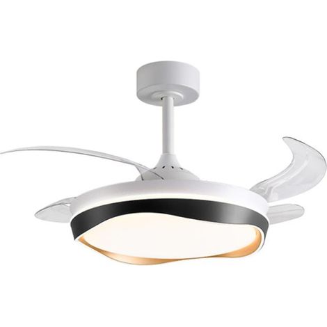 Ventilateur de plafond 72W moteur DC pales rétractables noir