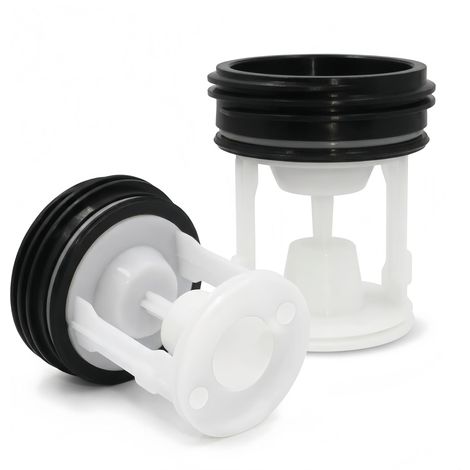 Ablaufstopfen-Set mit Ablaufdichtung für Waschmaschinen, universeller Ablaufpumpenfilter und geruchshemmende Waschmaschinen, Ersatz-Ablaufstopfen-Dichtungssatz für optimale Abdichtung (1/4)