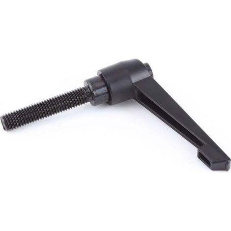 1 pezzo di maniglia a leva di serraggio, maniglia regolabile con presa esagonale, filettatura maschio M10 25-50 mm, leva di serraggio con pulsante regolabile in lega (M1040) A (1/4)