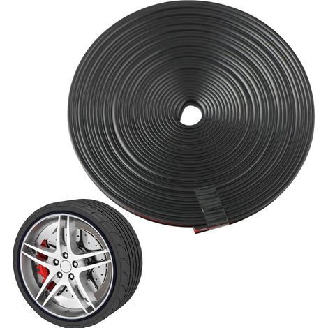 Outil du mécanicien, 8m Bague de Protection de Jante, Autocollants de Jante de Voiture, Décorations de Jante de Voiture, Bandes Adhésives pour Jantes de Voiture, Anneau de Protection des Roues De Voit (1/5)