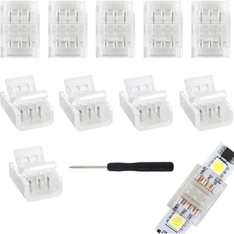 10 Pièces Connecteur de Lumière LED 3 Broches 10mm (1/5)