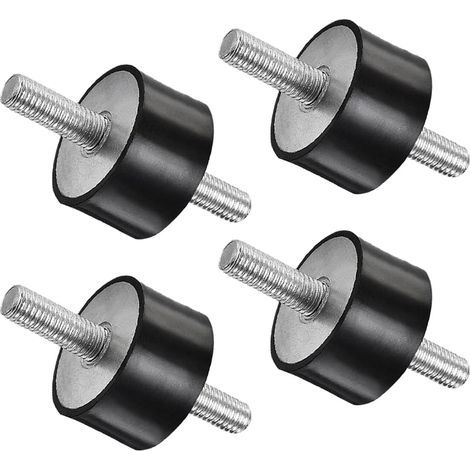 4 Pièces Amortisseur En Caoutchouc M8, Amortisseur En Caoutchouc Anti-Vibration Supports D'isolation, Amortisseur En Caoutchouc Cylindrique, Pour Compresseurs D'air, Moteurs Diesel, Pompes à Eau