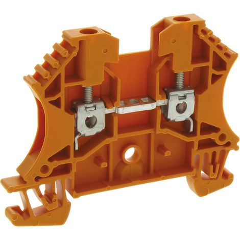 Bloc de jonction de traversée Weidmuller WDU, 2.5mm², A visser, Orange ( Prix pour Paquet de 10 )