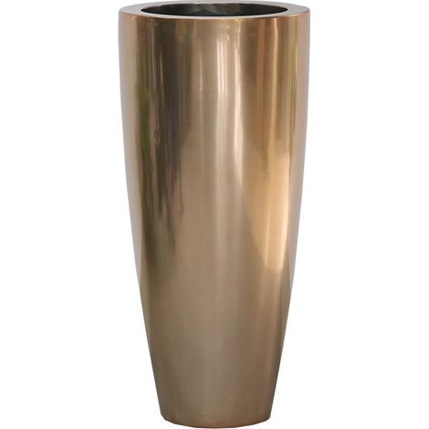 Pot de Fleurs Kentucky en Fiberstone Design Cuivre pour Arbres et Arbustes Décoratifs - PANGIVO