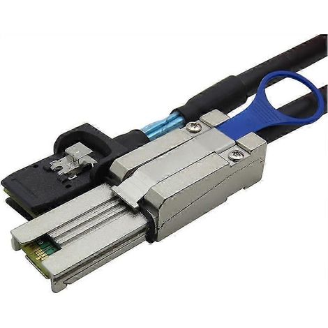 Câble cuivre Mini SAS 26 broches SFF-8088 vers SFF-8087 36 broches, 2 m, bicolore, haute qualité, compatible 12 Gbit/s WHBYV (1/4)