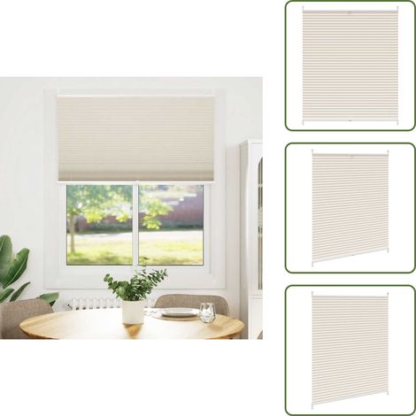 vidaXL Store plissé 110x125 cm Crème (1/5)