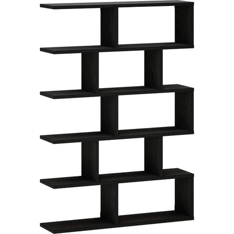 Wall Shelf Black Oak 70 x 17 x 101 cm Engineered Wood vidaXL (1/5)