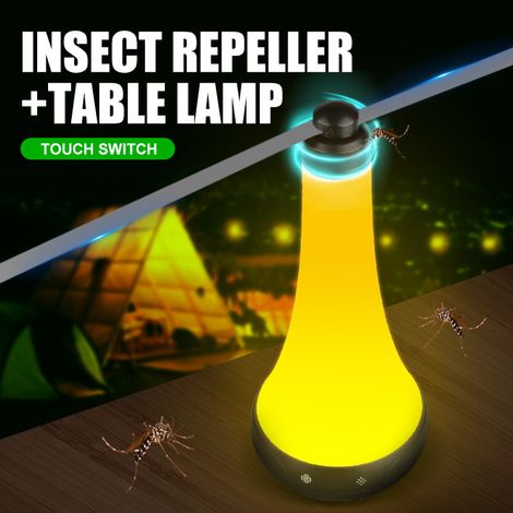 Lampe anti-insectes répulsive moustiques mouches ventilateur suspendu LED rechargeable USB lampe de table tactile extérieur camping (1/5)