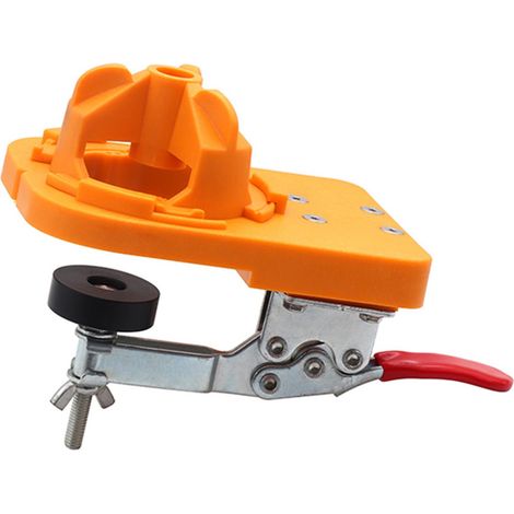 Emporte-pièce à charnière 35mm / Gabarit de positionnement pour porte / Outil de menuiserie pour installation de charnières avec fixation élastique et pointe de centrage