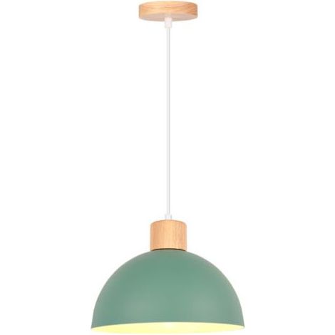 Vintage-Metall-Kronleuchter, moderne Pendelleuchte, schlichte Hängelampe für den Innenbereich, E27, Grün, für Restaurant oder Küche (1/5)