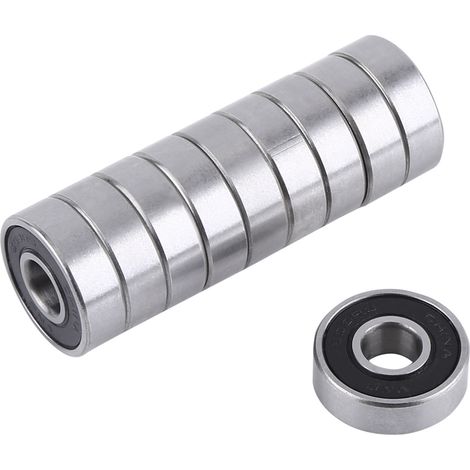 10 Pièces 608-2RS Roulements à Billes roller Longboard Convient pour ABEC Utilisé pour les patins les planches à roulettes les scooters(8 mm x 22 mm x 7 mm) (1/5)