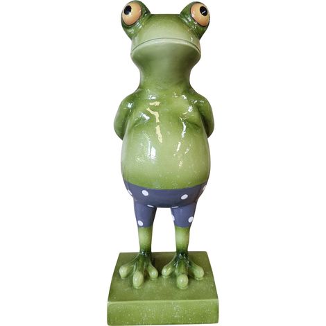Dekofigur Frosch stehend 44 cm grün Dekofigur