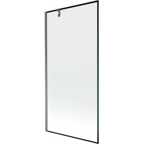 Mexen Next paratia da bagno a 1 anta 90 x 150 cm, cornice nera, gun metal - 895-090-000-00-70-95 (1/5)
