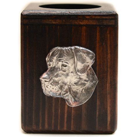 Grand Danois II - bougeoir en bois orné d'un chien, un souvenir unique après la perte d'un compagnon à quatre pattes, réalisé artisanalement par Art-Dog (1/5)